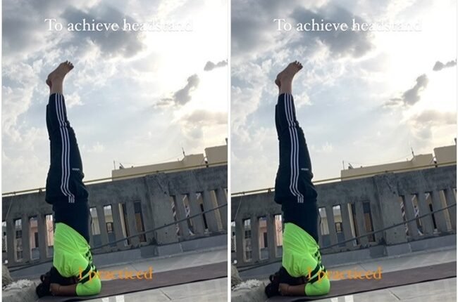 Shirshasana, an extremely powerful asana- Kanchan Chauhan(yoga trainer)