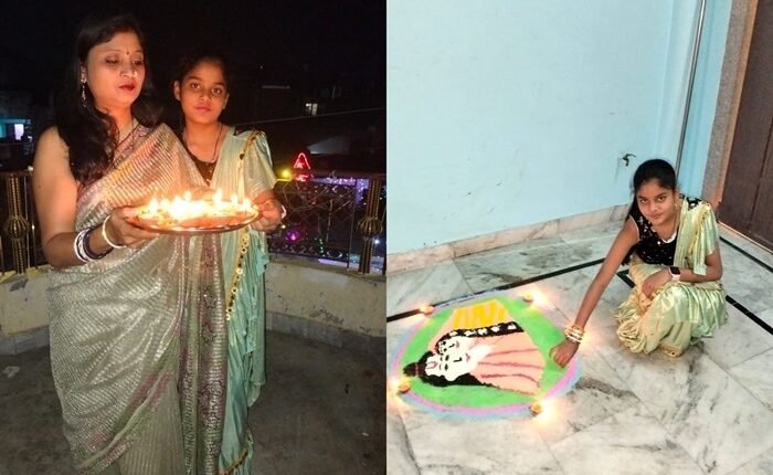 Meeranpur: Diwali festival celebrated with pomp, fireworks and greetings continued till late night