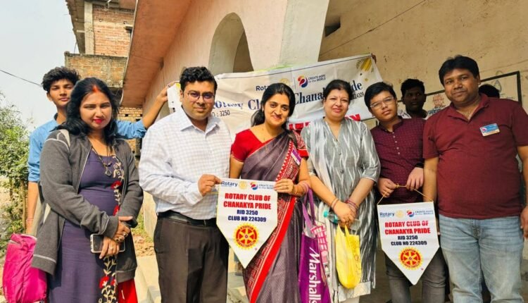 Rotary Club of Chanakya Pride celebrated Children's Day among school children, distributed food items