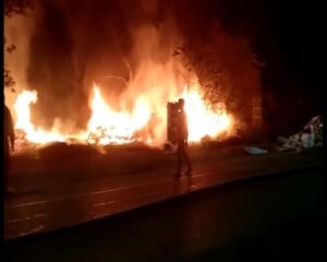 Fire in warehouse destroys goods worth lakhs