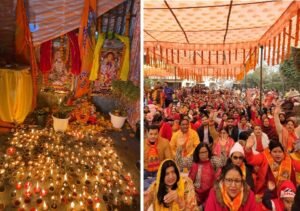 Bhoomi pujan for temple in Panchsheel Greens 1 despite opposition from builder