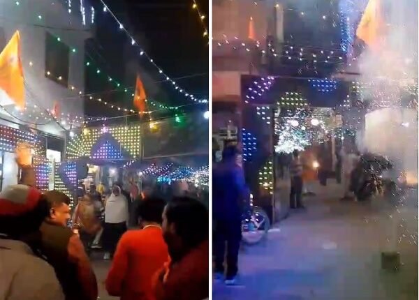 Meerapur illuminated with lamps on Shri Ramotsav