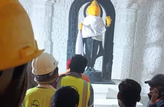 Ramlala installed in the grand Ram temple of Ayodhya, see the first picture here