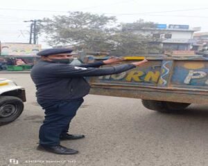 Intensive checking campaign of vehicles was conducted in view of Republic Day