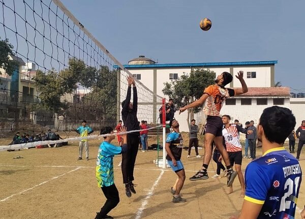 Two-day volleyball, wrestling and judo competition started at Bulandshahr Yamunapuram Stadium.