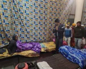 District Magistrate did surprise inspection of night shelters