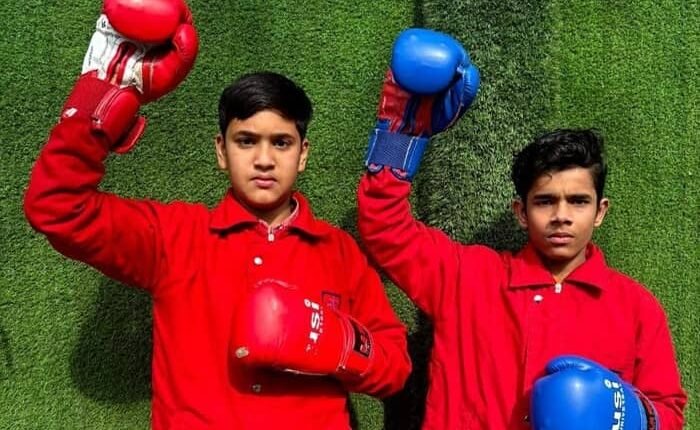 Two students of Babu Bodhraj Convent School were selected for the state in Under-14 boxing.