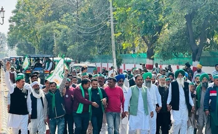 BKU (Tikait) workers took out a tractor rally for their many demands including the guarantee law on MSP.