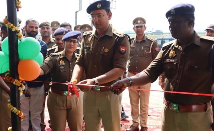 Senior Superintendent of Police inaugurated the newly constructed Mitthepur police post by cutting the ribbon.
