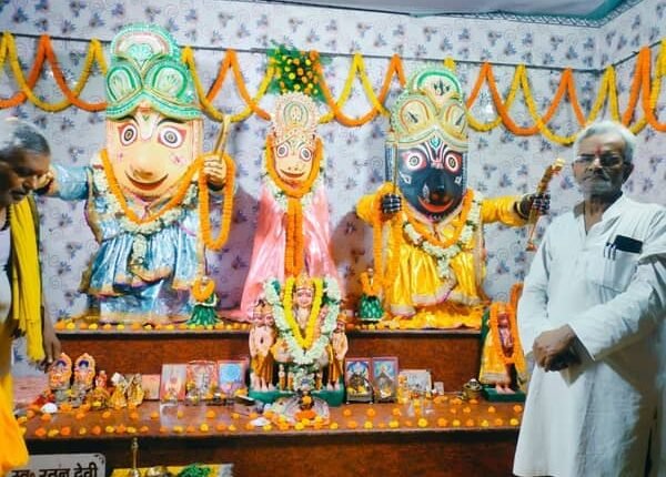 Lord Shri Jagannath's return Rath Yatra worship, grand decoration and huge bhandaara organized