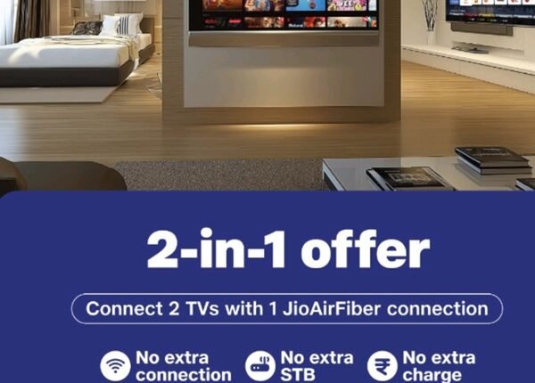Jio TV Plus 2 in 1 offer: Run two TVs with one connection