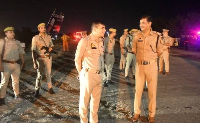 Rampur: Inspection of security arrangements by Rampur Police Administration in view of Shravan month Kanwar Yatra