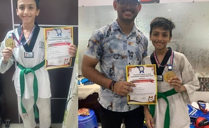Aditya Prakash awarded gold medal in 7th Inter School and Club Taekwondo Championship 2024