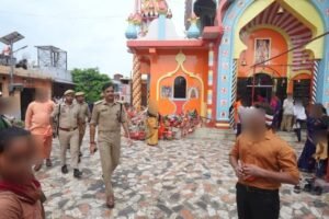 Rampur: Inspection of security arrangements by Rampur Police Administration in view of Shravan month Kanwar Yatra