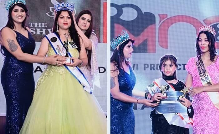 Dr. Amrita Swaraj - 1st Runner-up of Abrile Miss India and Pragati Kumari - 2nd Runner-up of International Kids Fashion Show