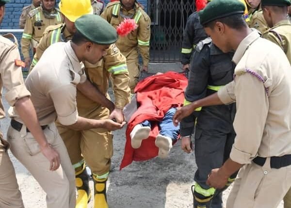 earthquake-and-fire-safety-coordination-rehearsal-under-the-chairmanship-of-district-magistrate-rampur-and-superintendent-of-police-rampur