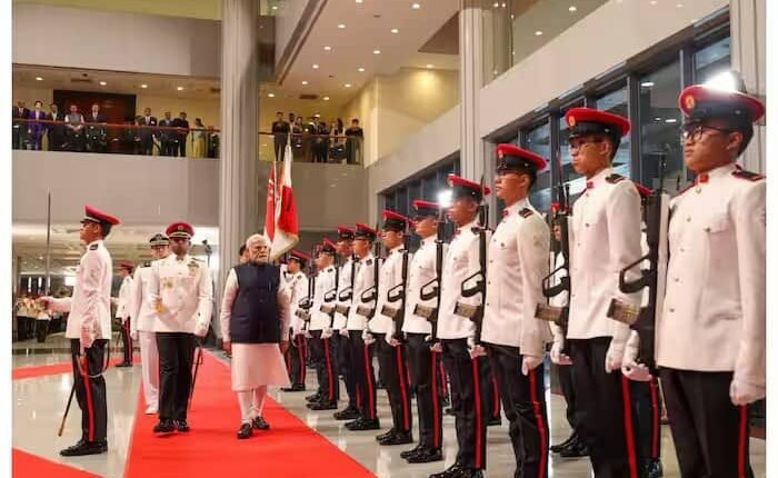 PM Modi received a grand welcome at Singapore Parliament, see photos here