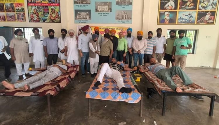 A blood donation camp was organised in Bilaspur, 45 people donated blood