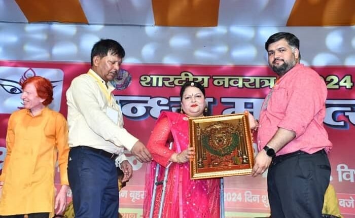 On the second day of Sharadiya Navratri fair, MLA Nagar inaugurated the Vindhya Mahotsav by lighting the lamp