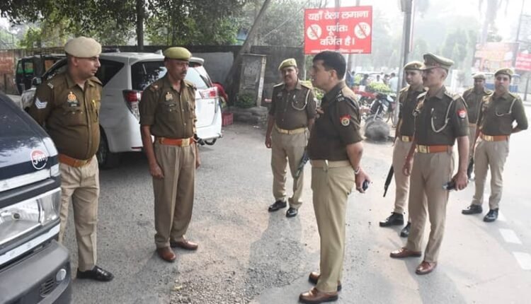Rampur: Superintendent of Police inspected under peace and security system