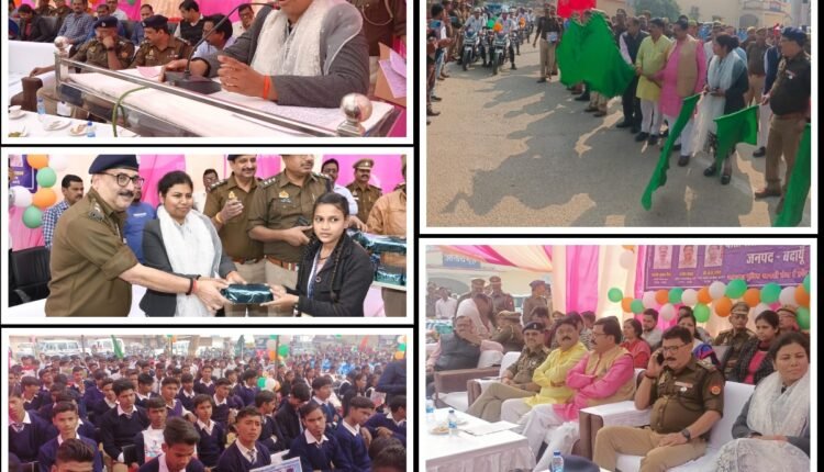 Badaun Traffic awareness program and rally organized under Traffic Month 2024