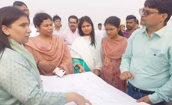 The commissioner inspected the fair Kakoda site