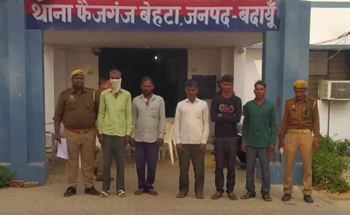 The police station in-charge arrested five youths for disturbing the peace and presented them before the court