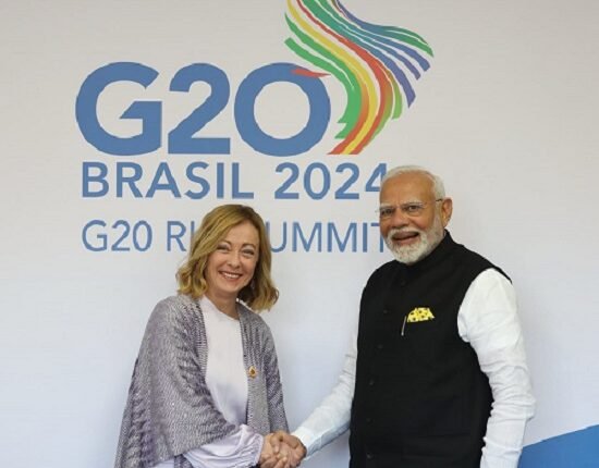PM Modi and Italian Prime Minister Giorgia Meloni meet in Rio de Janeiro, Brazil