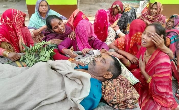 Home guard's death died due to slipping of monkeys