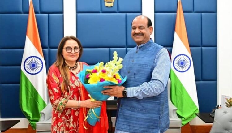 Former MP and film actress Jaya Prada congratulated Lok Sabha Speaker Om Birla on his birthday