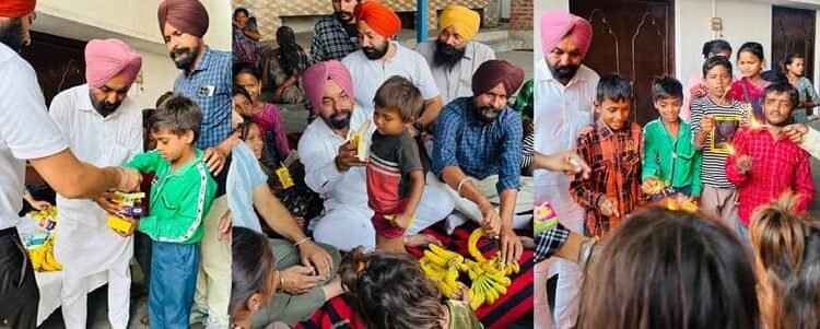 Veer Khalsa Seva Samiti celebrated Diwali with poor children