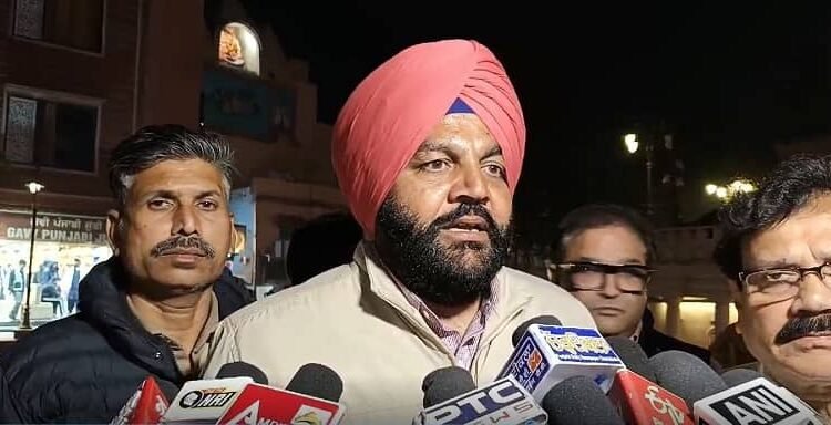 Congress party officials reached the statue of Baba Bhimrao Ambedkar