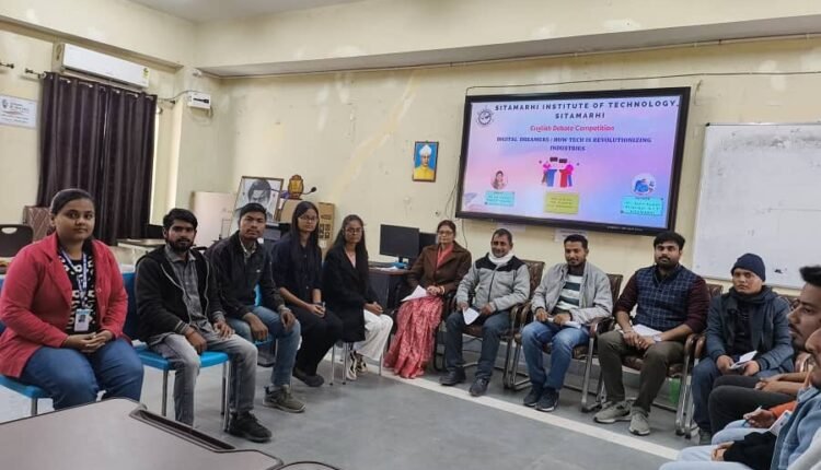 English debate competition organized under Umang 2025 at SIT Sitamarhi