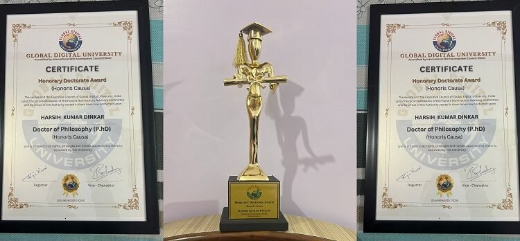 Harish Kumar Dinkar received the honor of Doctor of Philosophy (PhD)