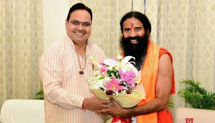 Rajasthan: Yoga guru Swami Ramdev made a courtesy visit to Chief Minister Bhajanlal Sharma