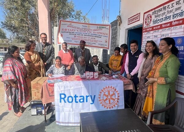 Printer installation and anemia checkup camp in school by Rotary Club Bhiwadi