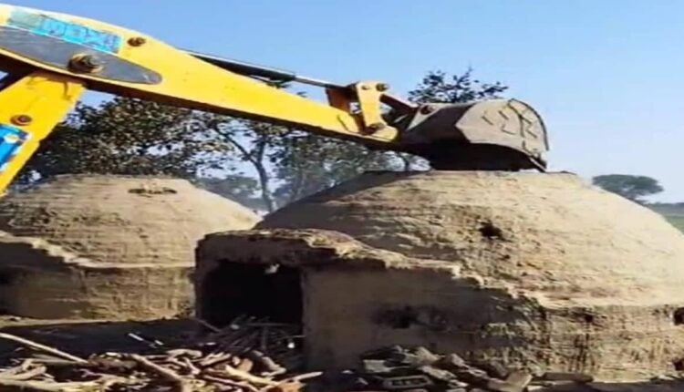 Bhilwara: 'Yellow paw' used on illegal coal furnaces, 52 furnaces destroyed