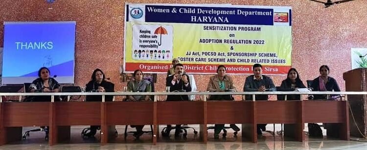 Organizing district level sanitization program, awareness on child protection and adoption process