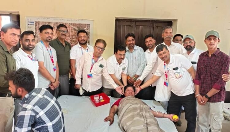 Blood donation camp organized in Kishanpura village as a tribute to late Pratap Solanki, State President of Human Protection Welfare Organization