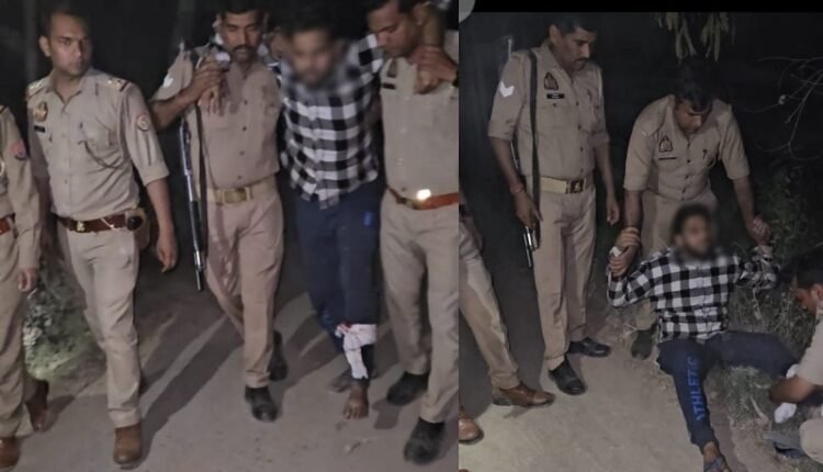 Rampur: One accused arrested in encounter by police station Milkkhanam, illegal weapons and car recovered