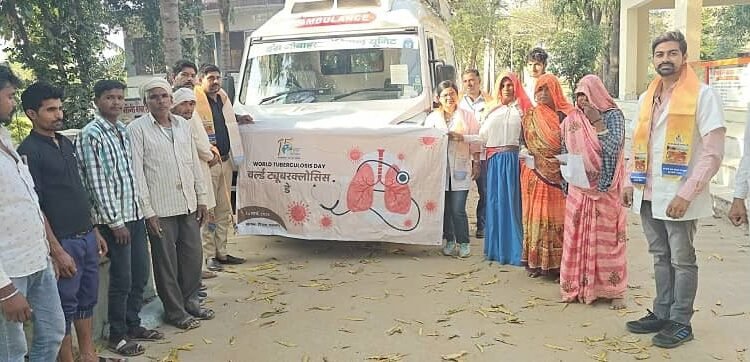 Message of TB free India given on World TB Day at Moni Baba Gaushala