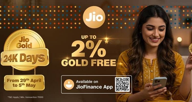 Get up to 2% free gold on every purchase during 'Jio Gold 24K Days' on Akshaya Tritiya