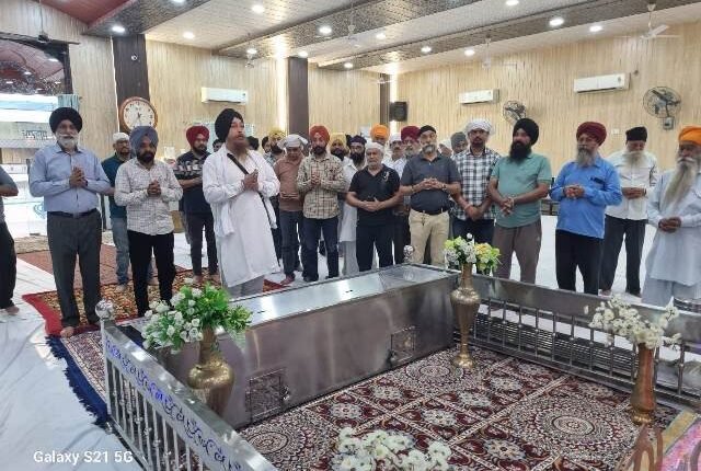 Ardaas at Gurdwara Shri Guru Singh Sabha for the martyrs of Pahalgam terrorist attack in Rampur