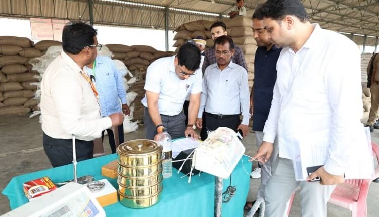 District Magistrate Joginder Singh inspected the Exhibition Ground premises along with Superintendent of Police Vidyasagar Mishra and City Magistrate Sandeep Kumar Verma