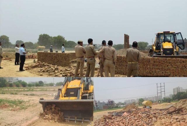 Major action against illegal colonies of Ghaziabad Development Authority, demolition drive continues