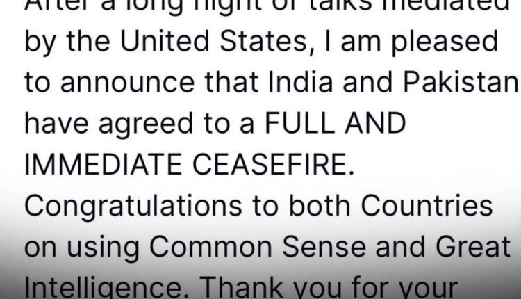 US President Donald Trump claims, India and Pakistan agreed to stop the war