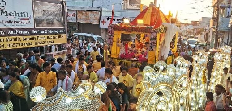 Lord Jagannath's grand Rath Yatra was organized with great fanfare in Badaun district