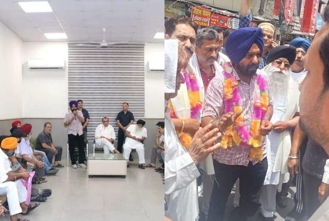 stir due to the red mark on Civil Lines shops, traders met MLA Akash Saxena