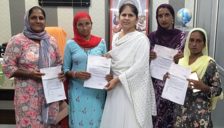 Distributed cheques of grant amount to women entrepreneurs