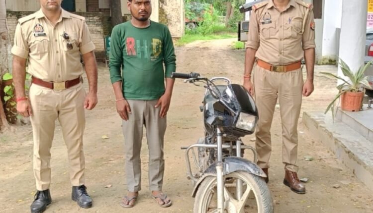 During police checking, an accused was arrested with a stolen motorcycle